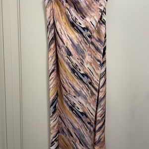 Babaton Slip Skirt in Dark Blue\Lemon